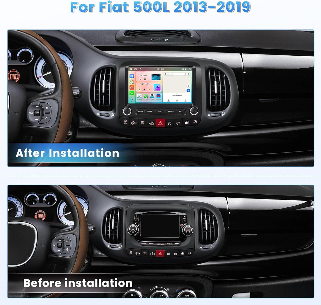[2G+64G] Hikity Autoradio Navi Für FIAT 500L 2013-2019 Android 13 Wireless Carplay 7 Zoll Bildschirm