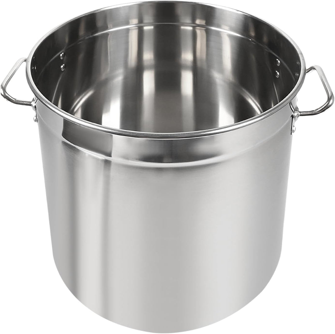 Edelstahl Suppentopf 50L, Kochtopf induktion Gross mit Griffen, Ebener Boden, Versenkbarer Deckel, Ø