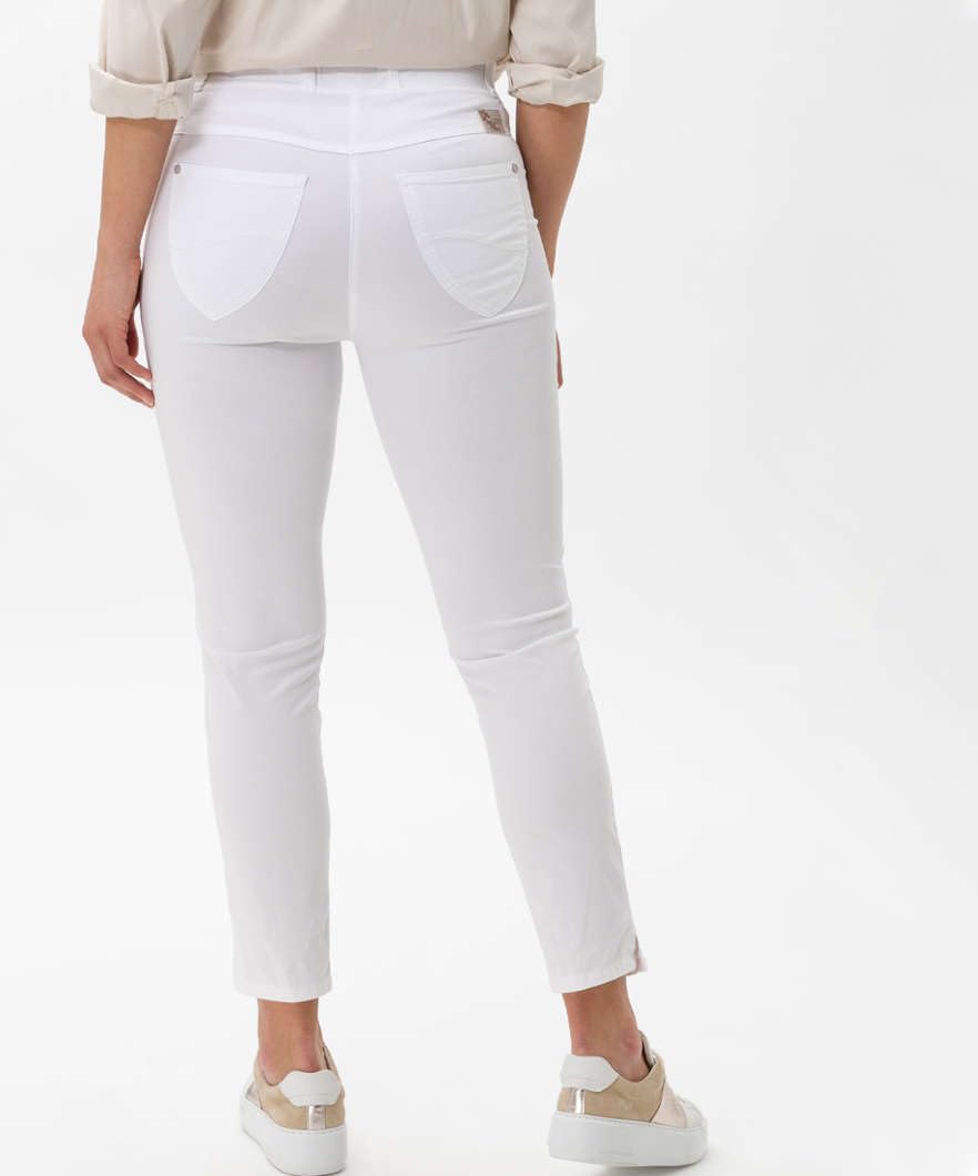 Damen Style Lavina Verkürzt Rundum Schlupf Light Summer Cotton Hose 32W / 32L Weiss, 32W / 32L Wei&amp;
