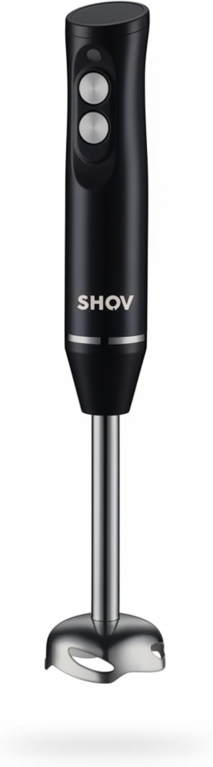Shov Stabmixer- Hochleistungs-Stabmixer, Edelstahlklingen, 2 Geschwindigkeiten, Ergonomisches Design