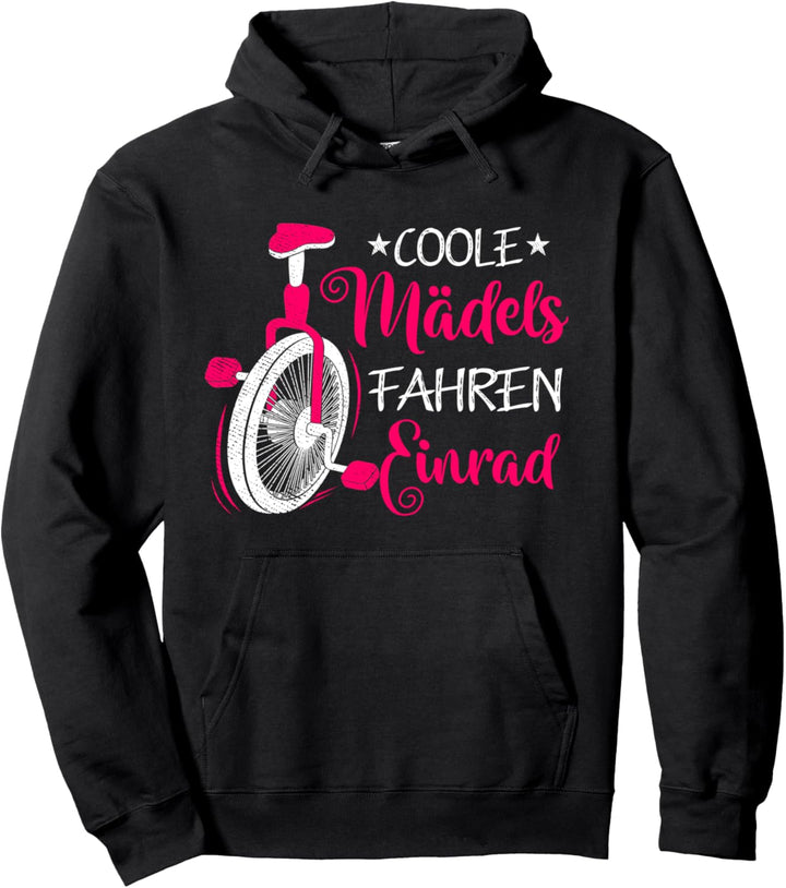 Coole Mädchen Fahren Einrad Radsportarten Einradfahrerin Pullover Hoodie