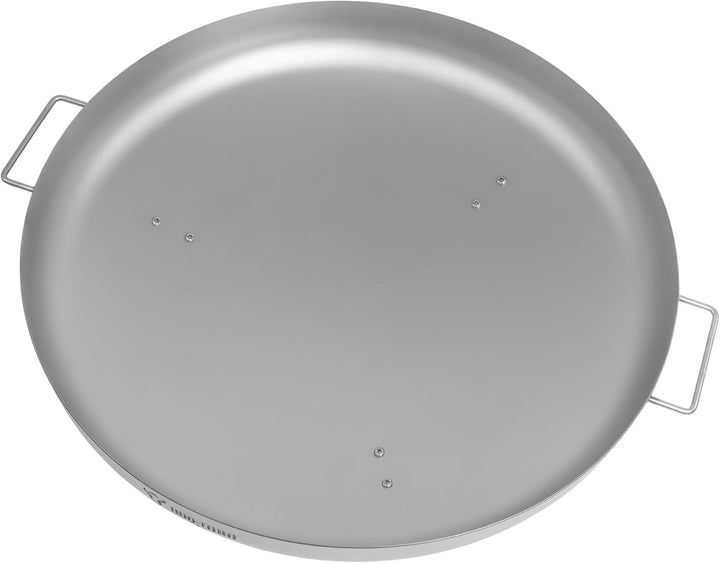 BBQ-Toro Edelstahl Feuerschale Ø 80 cm mit Deckel | Silber | Outdoor Feuerstelle mit drei Standbeine