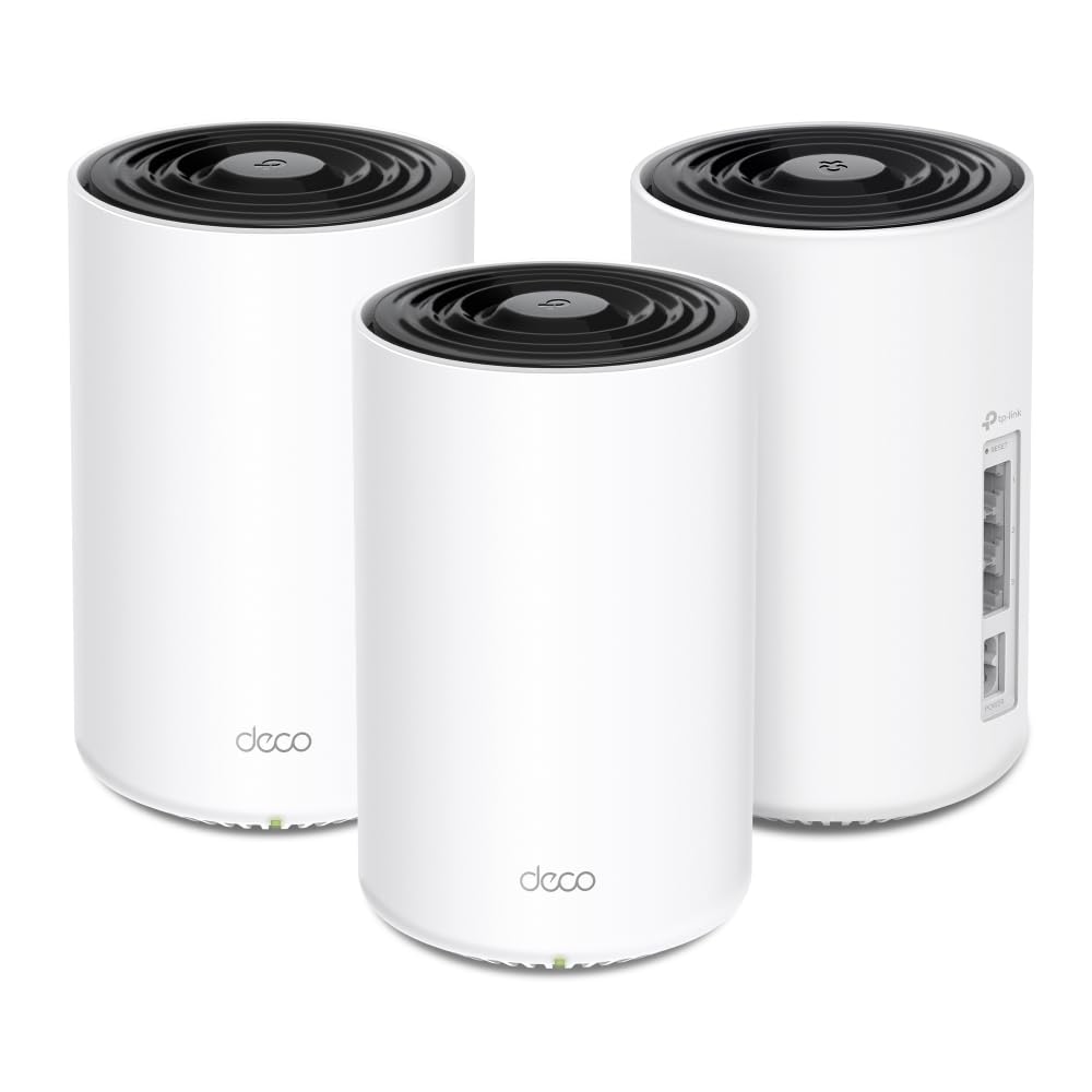 TP-Link Deco PX10(3-Pack) Mesh WLAN Powerline, Wi-Fi 6 Dual-Band AX1500+ AV1000, 3 Gigabit-Anschlüss