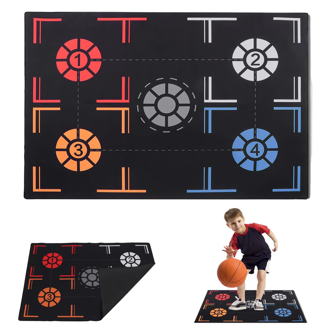 Matte Ballkontrolle Schritt Trainingsmattem, Gummi Trainingsmatte Geschenke Basketball Trainingsmatt