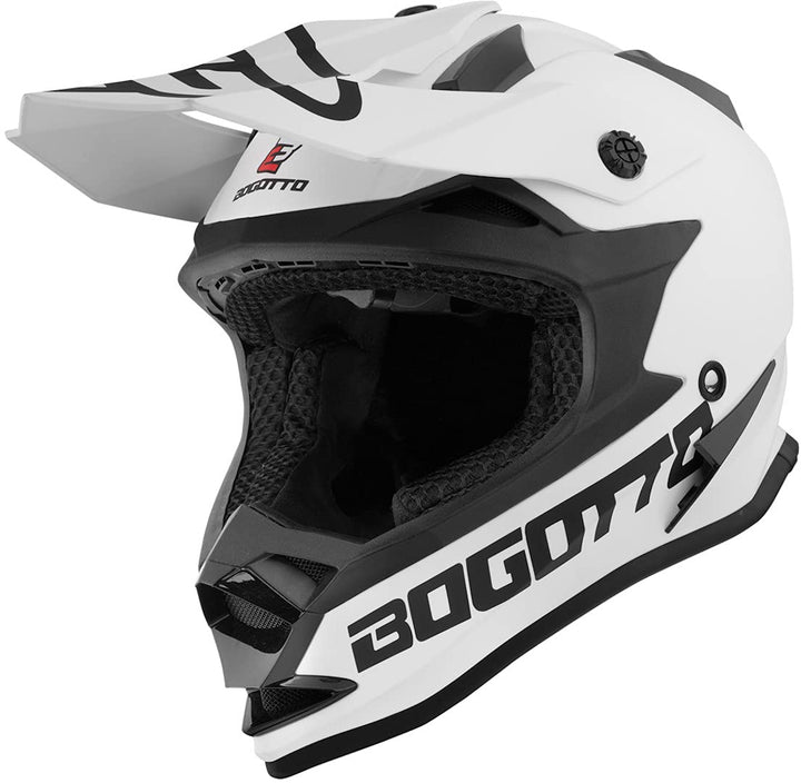 Bogotto V321 Solid Motocross Helm L Weiss, L Weiss