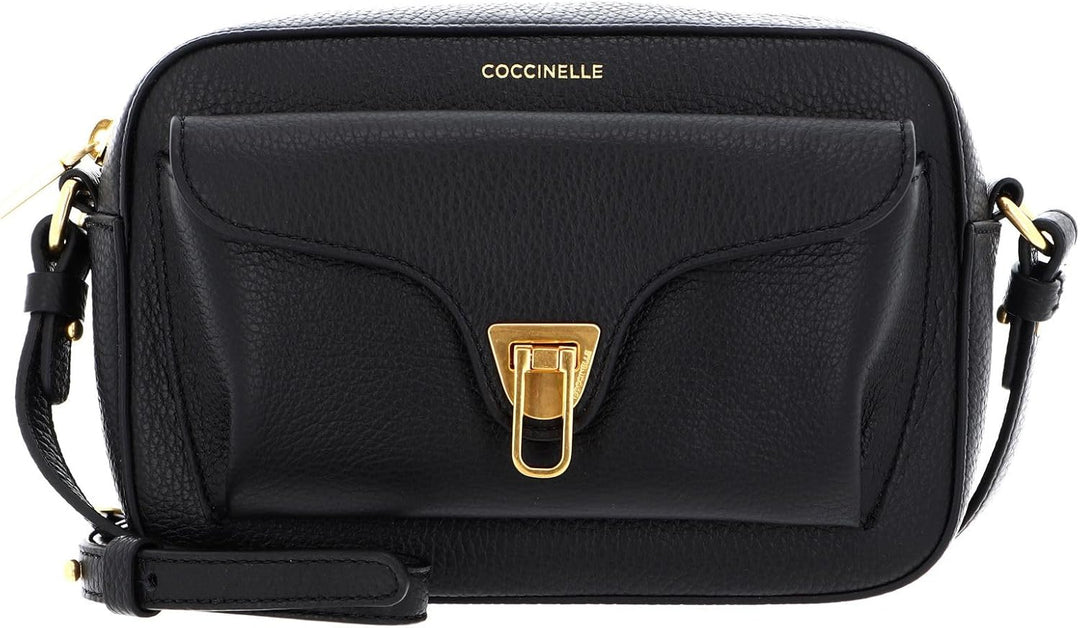 Coccinelle Beat Soft Umhängetasche Leder 21 cm Noir Einheitsgrösse, Noir Einheitsgrösse