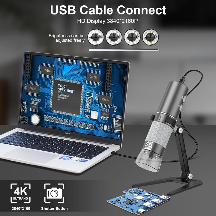 Halterung aus Aluminiumlegierung für Digital-USB-/WLAN-Mikroskop, Universal-Metallrahmen mit Trageta