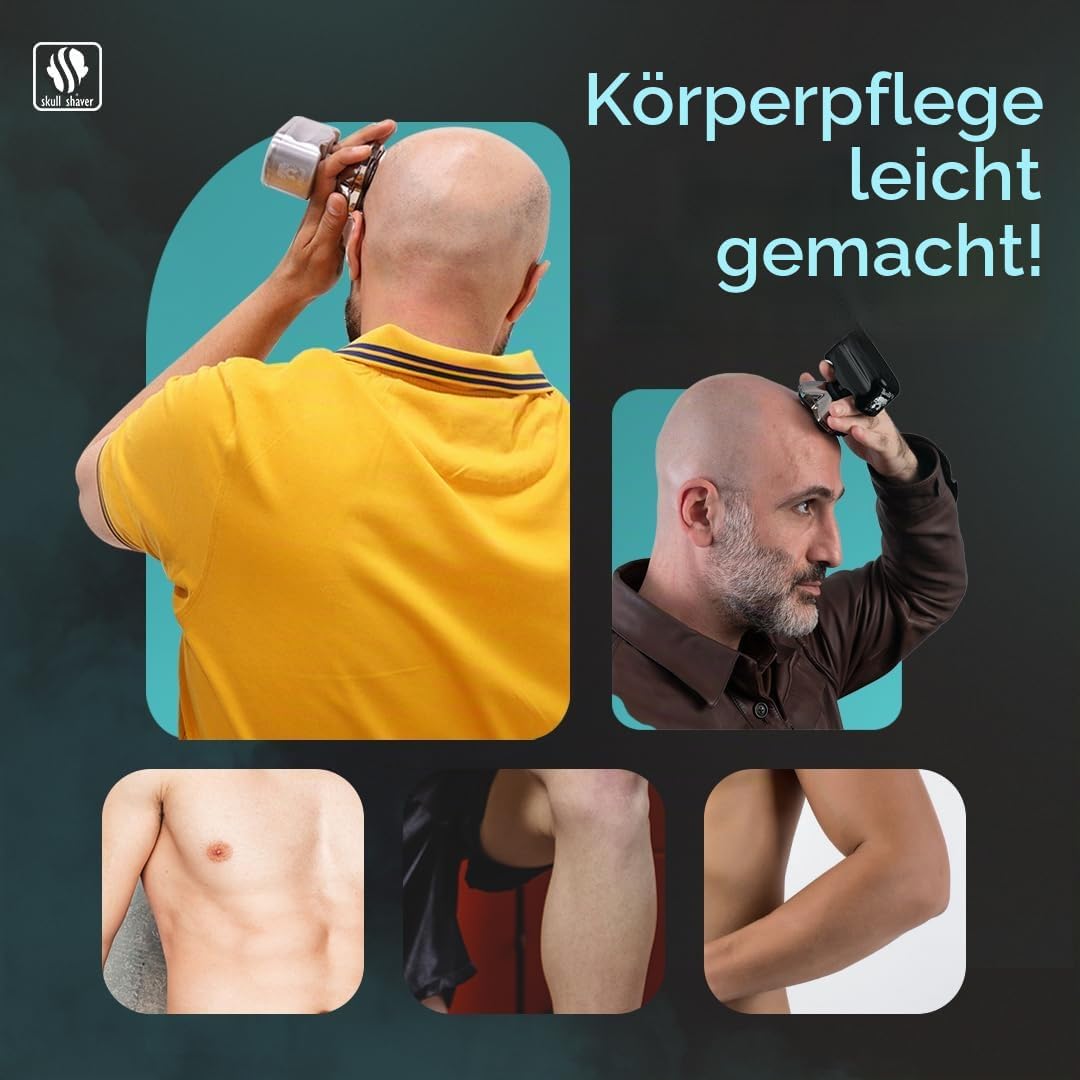 Skull Shaver Pitbull Platinum Pro PX5 - Elektrorasierer für Herren - Kabellos, Wiederaufladbar, Nass