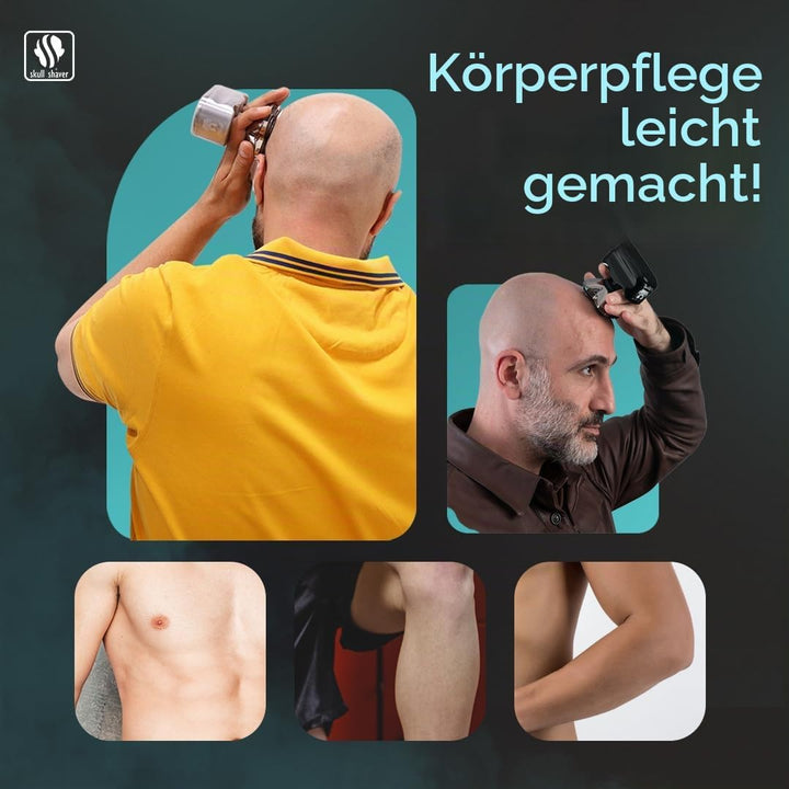 Skull Shaver Pitbull Platinum Pro PX5 - Elektrorasierer für Herren - Kabellos, Wiederaufladbar, Nass