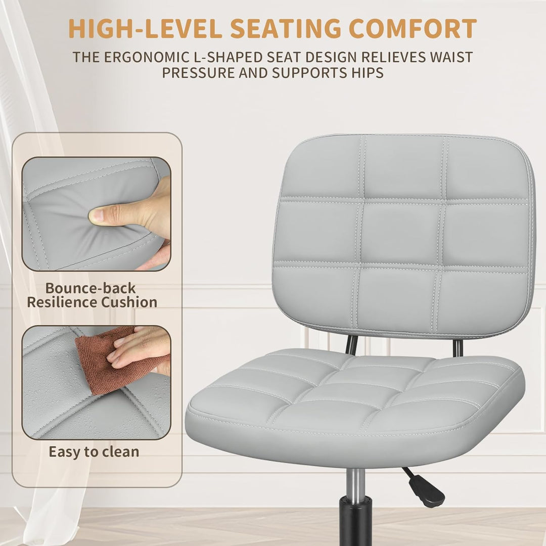 Leader Accessories Schreibtischstuhl höhenverstellbarer Bürostuhl ergonomischer Drehstuhl ohne Armle