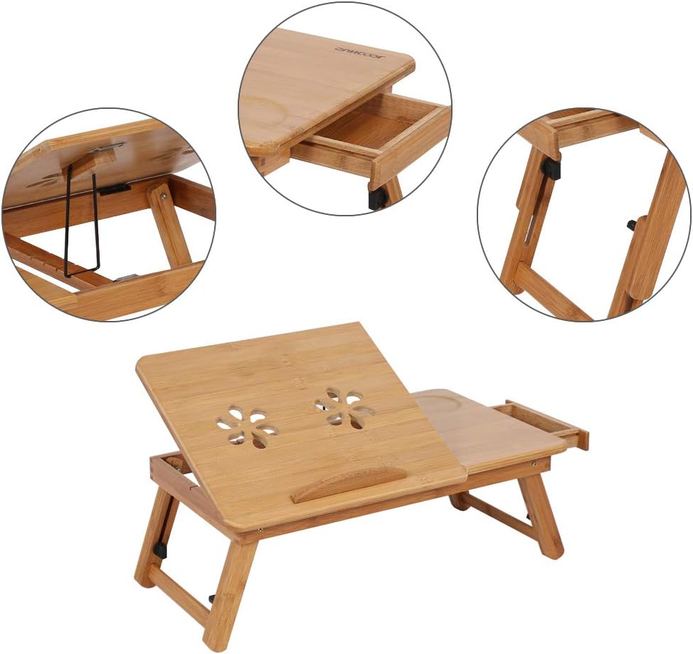 Cocoarm Verstellbare Bambus Bücherregal Schlafsaal Bett Lesetisch Buch Lesetablett Stehpult Schlafzi