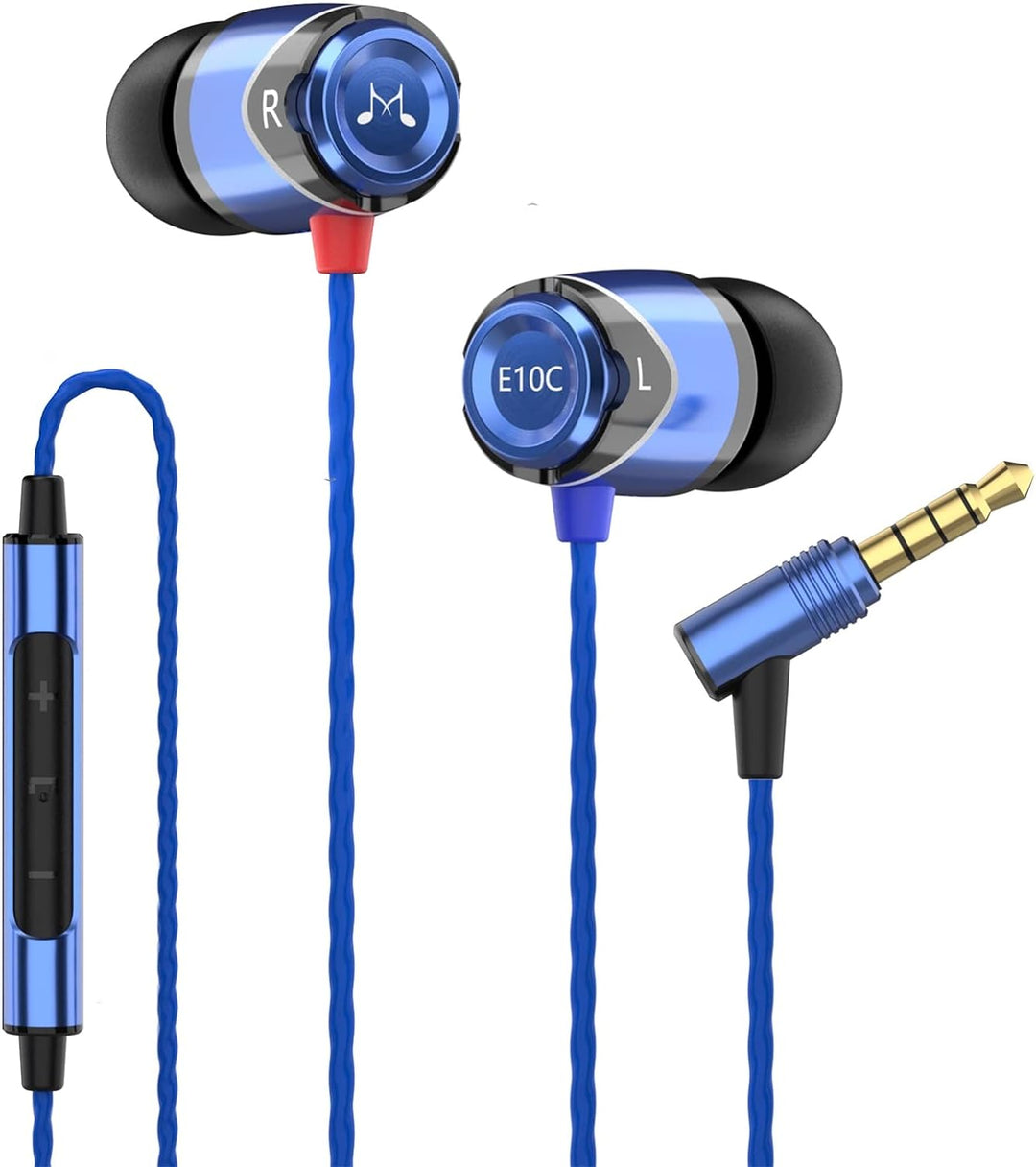 SoundMAGIC E10C Kabelgebundene Kopfhörer mit Mikrofon, HiFi-Stereo-Ohrhörer, geräuschisolierende In-