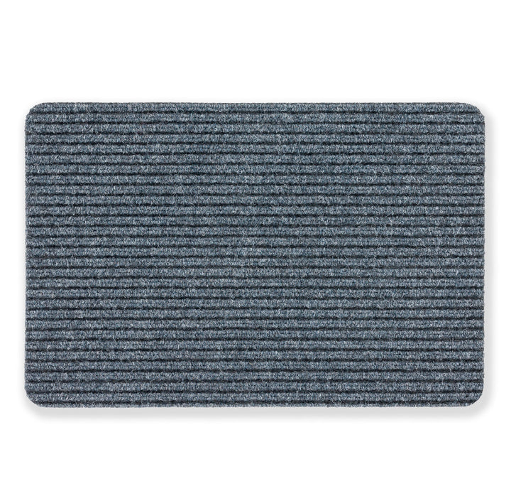 Astra Fussmatte innen grau Schmutzfangmatte rutschfest – Türmatte 40x60 cm wasserabweisend – Rib Lin