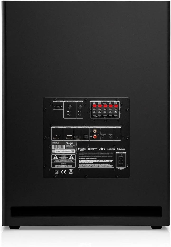 Teufel Concept 12 Subwoofer 5.1-Mehrkanal-Subwoofer mit 300-mm-Tieftöner für extrem tiefen Kickbass