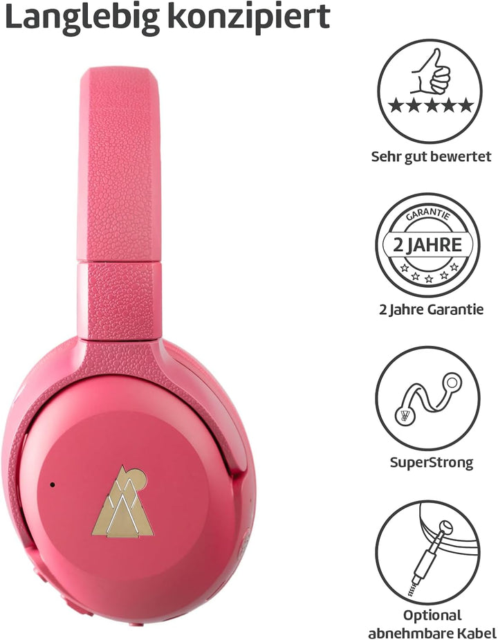 POGS Drahtloser Bluetooth Over-Ear Noise Cancelling-Kopfhörer | The Turtle | Faltbarer robuster Kopf