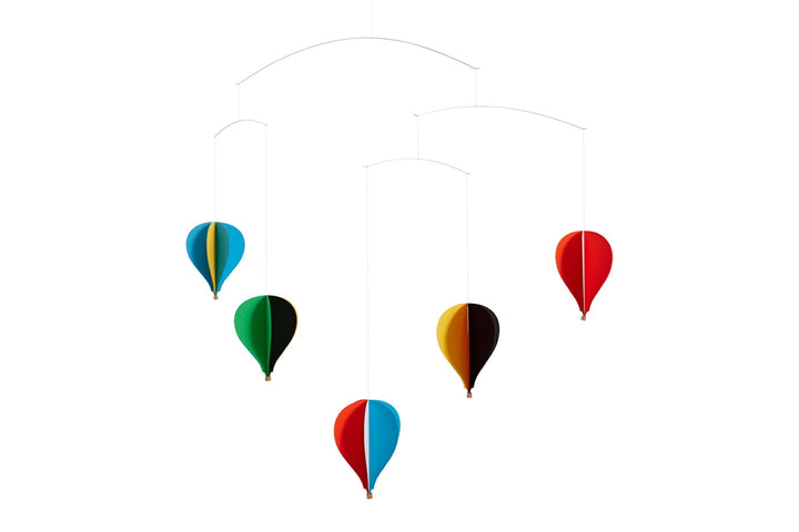 Flensted Mobiles Balloon 5 Mobile, Stahl, Mehrfarbig, 53x62 cm