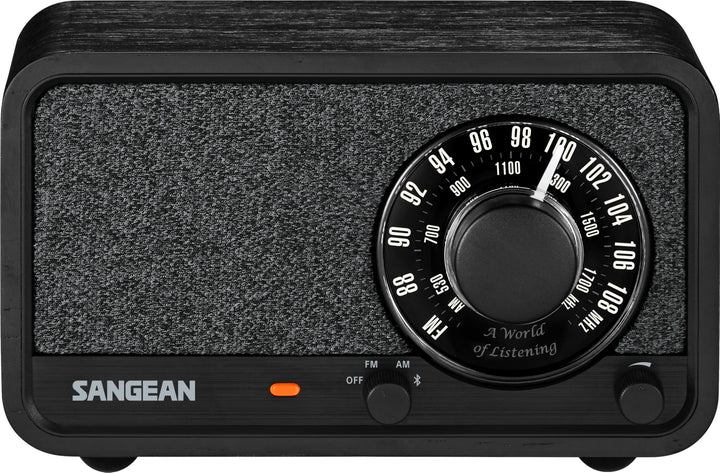 SANGEAN WR-8 – Tragbares Vintage Radio mit Bluetooth Lautsprecher, FM-Empfang, integriertem Akku, Ec