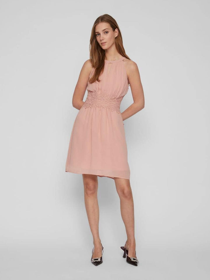 Vila Female Midikleid Neckholder 40 Misty Rose 1, 40 Misty Rose 1