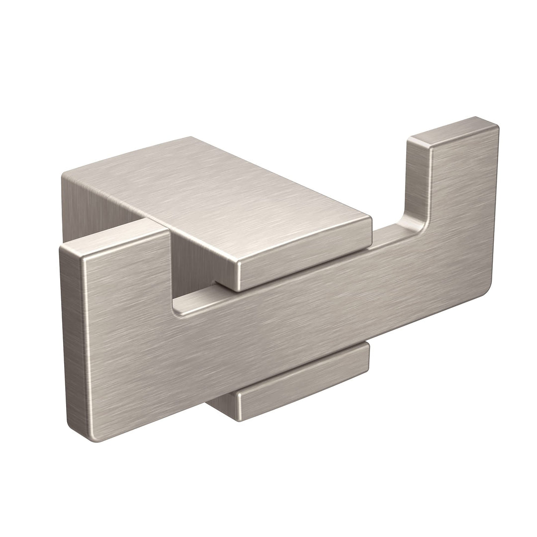Moen bp3703bn kyvos Double Bademantel Haken BN, klein, nickel gebürstet