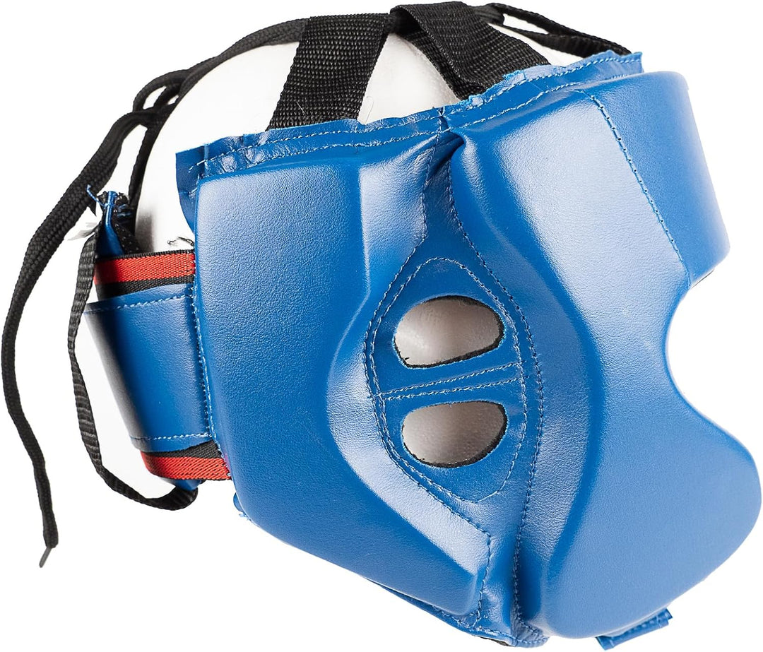 METAL BOXE MB117 Kopfschutz/Helm fürs Boxen/Kampfsport blau Kinder, blau Kinder