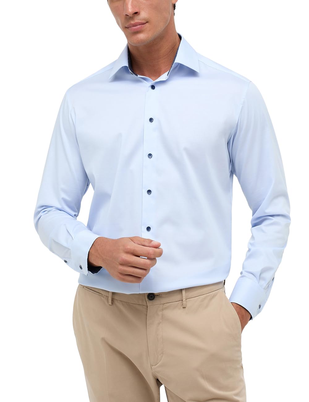 ETERNA Herren Performance Shirt MODERN FIT 41 Hellblau, 41 Hellblau