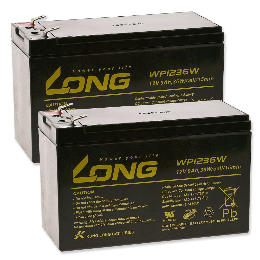 KungLong Blei-Gel-Akkus für USV APC Smart-UPS SUA750RMI2U 9Ah 12V (ersetzt auch 7,2Ah / 7Ah), 12V, L
