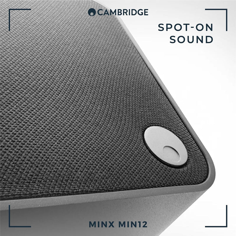 Cambridge Audio Minx Min 12 - Kompakter kabelgebundener Satellitenlautsprecher mit BMR-Lautsprechert