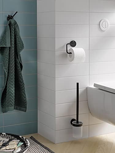 emco Round Papierhalter ohne Deckel, eleganter Toilettenpapierhalter zum Schrauben oder Kleben aus M