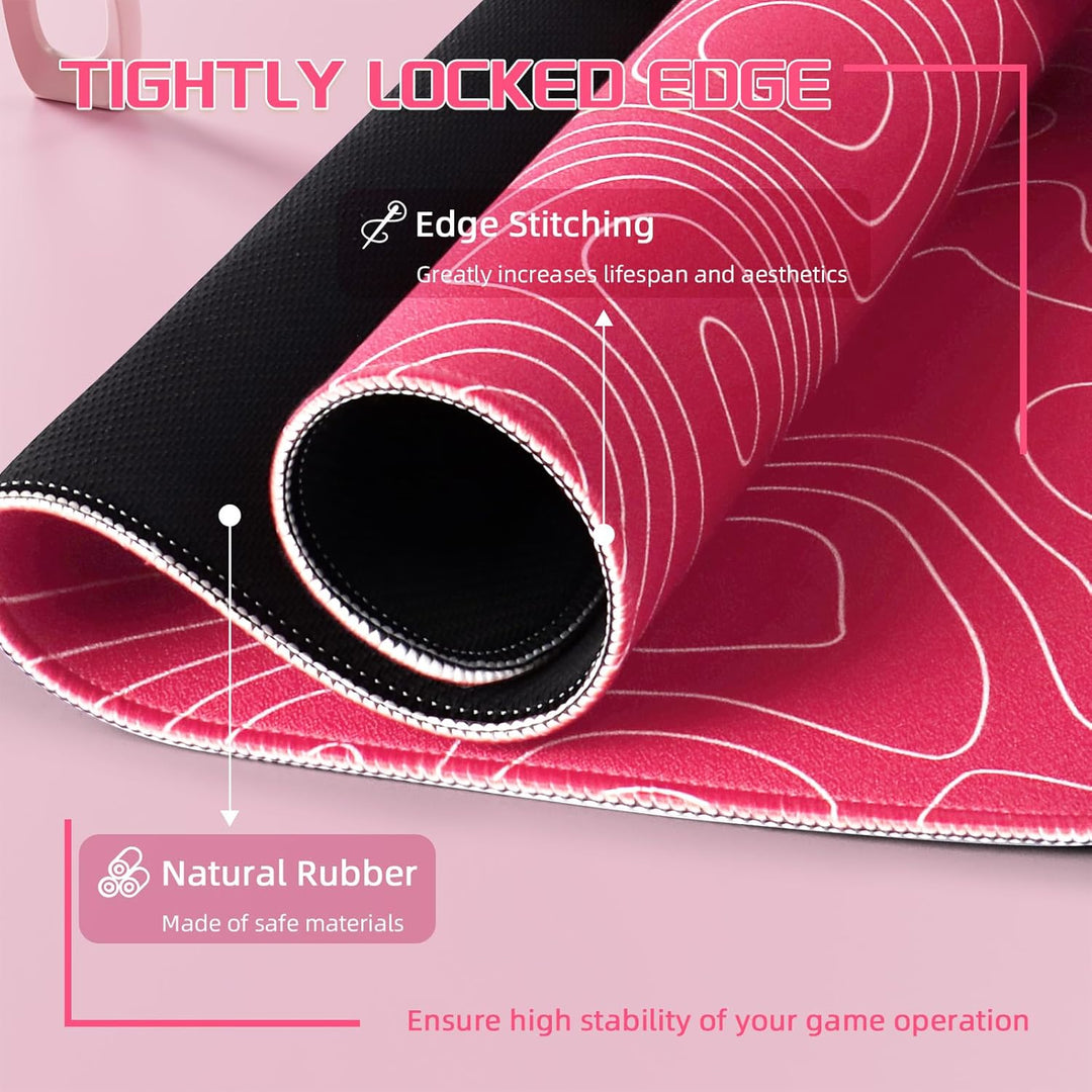 LexonElec x Attack Shark Mittelgrosses Gaming-Mauspad, Desktop-Mauspad Aus Superfeiner Faser, 17,72