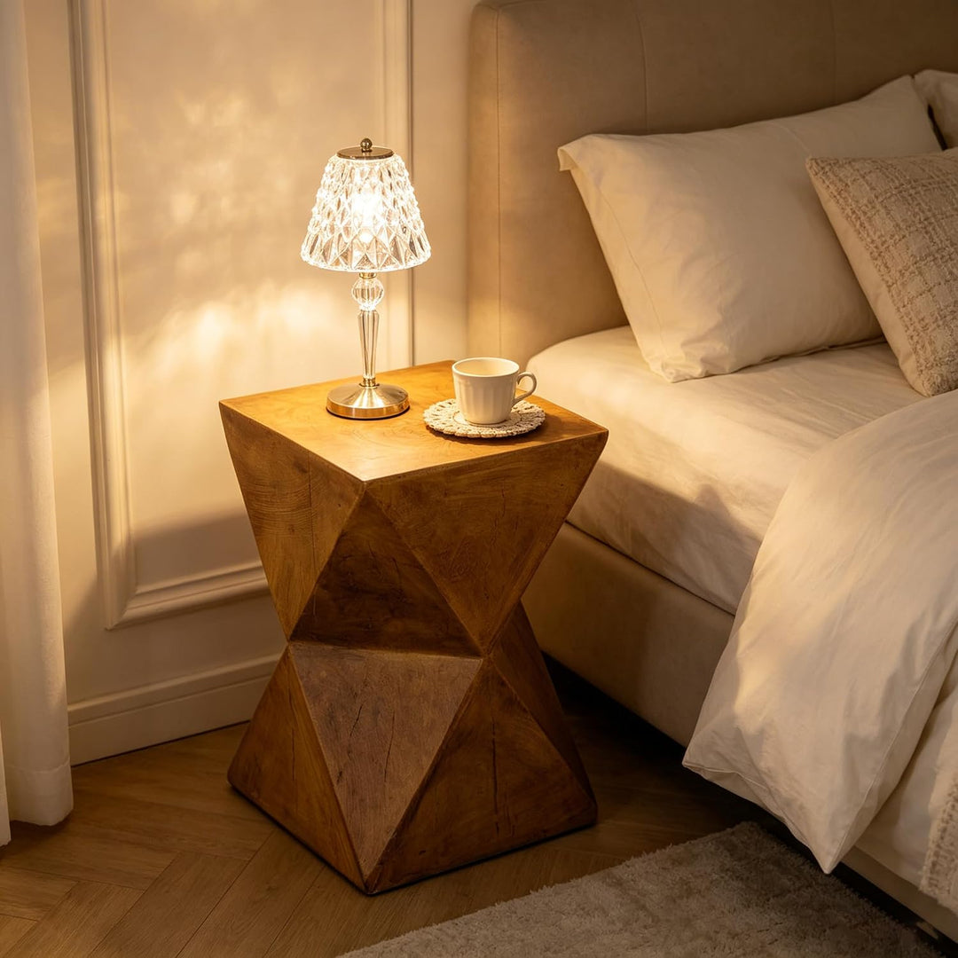 FATIVO Beistelltisch Holz Optik Vintage: Beistelltisch Braun Sofatisch Nachttisch Telefontisch Wohnz