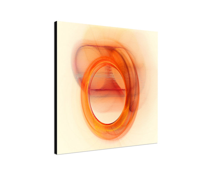 Paul Sinus Art Abstraktes Bild auf Leinwand beige orange weinrot Abstrakt102- dekorativer Einteiler