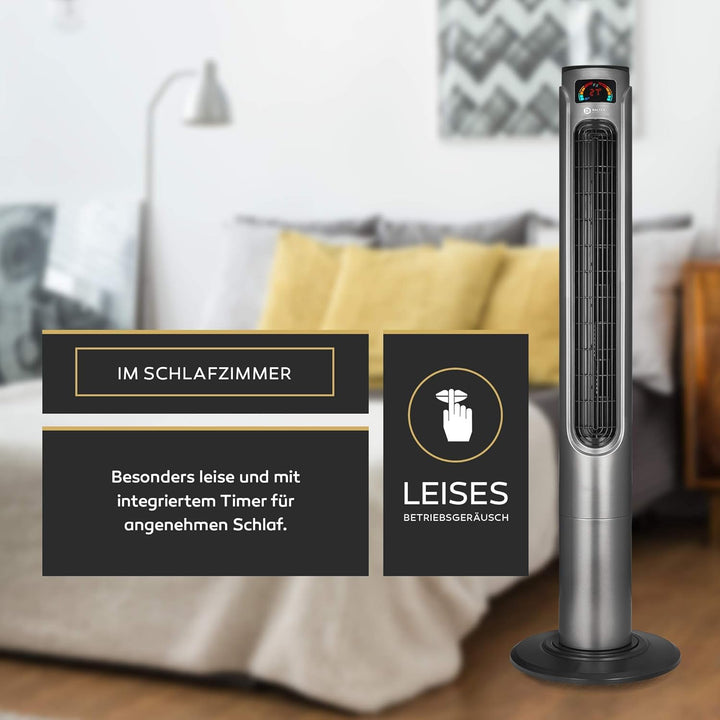 Balter Turmventilator mit Fernbedienung, 120 cm hoch, Leise, Testsieger, Ventilator, Standventilator