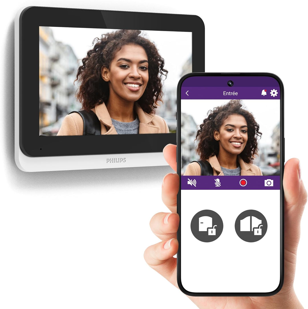Philips WelcomeEye Connect 3 Video-Türsprechanlage WLAN Komplett-Set 1 Familienhaus