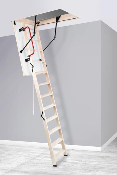 Bodentreppe Speichertreppe Gedämmte Dachbodentreppe U=1,22 W/m2K Termo PS Holz Raumhöhe 280cm Wärmeg