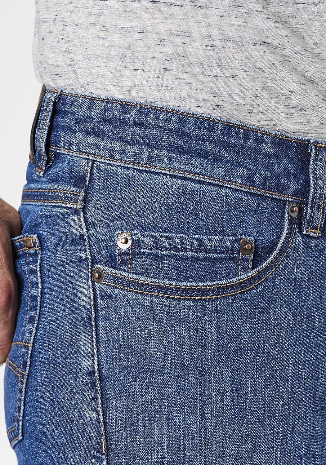 Paddocks Slim-Fit Jeans Motion & Comfort Elastizität Pipe 30W / 32L Deep Blue Moustache Use, 30W / 3