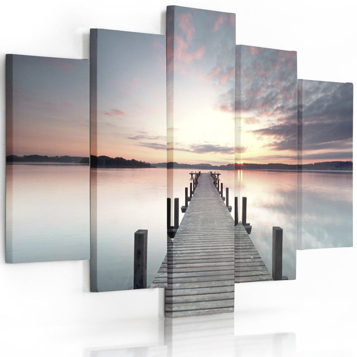 Feeby Frames, Leinwandbild Bilder Wand Bild - 5 Teile - Wandbilder Kunstdruck 100x70 cm, Typ A A typ