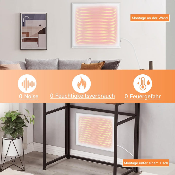 Infrarotheizung Energiesparend Infrarot Wandheizung - 350W Heizung Elektrisch Wandmontage Elektrohei