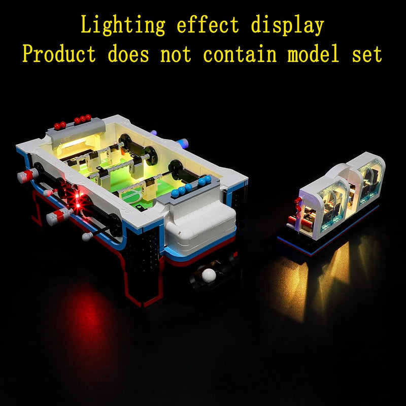 GEAMENT LED Licht-Set Kompatibel mit Lego Tischfussball - Beleuchtungsset für Ideas 21337 Baumodell