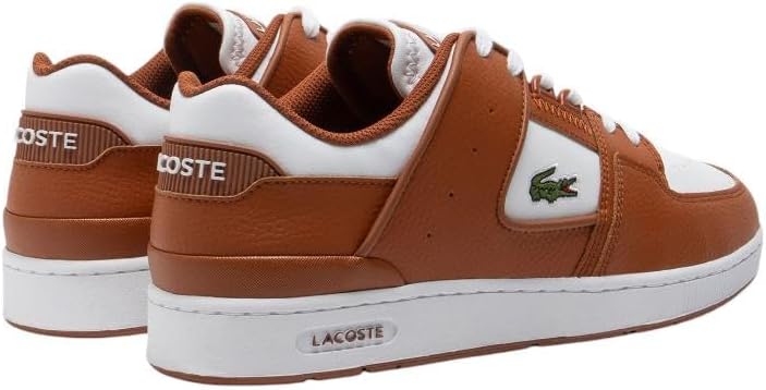 Lacoste Herren Low-Top Sneaker Court CAGE 0721 1 SMA, Männer Halbschuhe 44.5 EU Braun Weiss, 44.5 EU