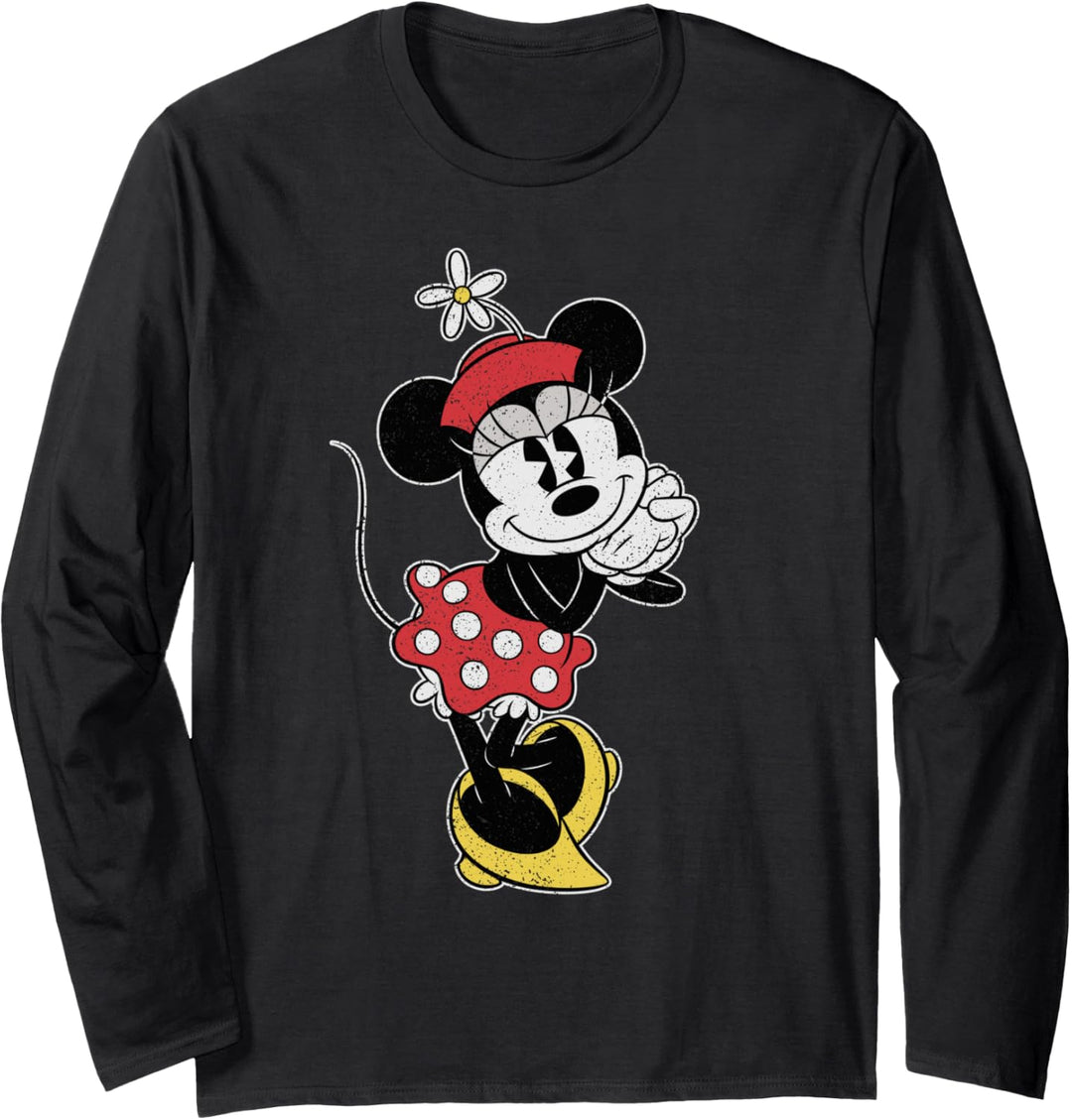 Disney Vintage Minnie Mouse Sweetheart Pose Langarmshirt