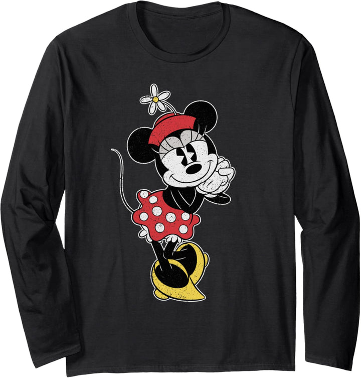 Disney Vintage Minnie Mouse Sweetheart Pose Langarmshirt