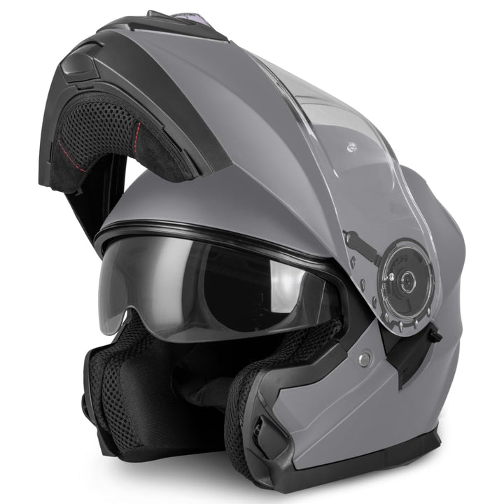 VINZ Santos Klapphelm mit Sonnenblende | ECE 22.06 &amp; PINLOCK vorbereitet | Motorrad Helm Integralhel