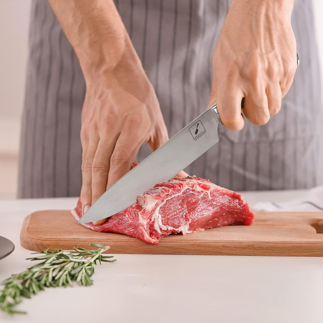 Kochmesser-imarku 20cm Profi Küchenmesser Chef Messer Allzweckmesser aus Carbon-Edelstahl, Ultrascha