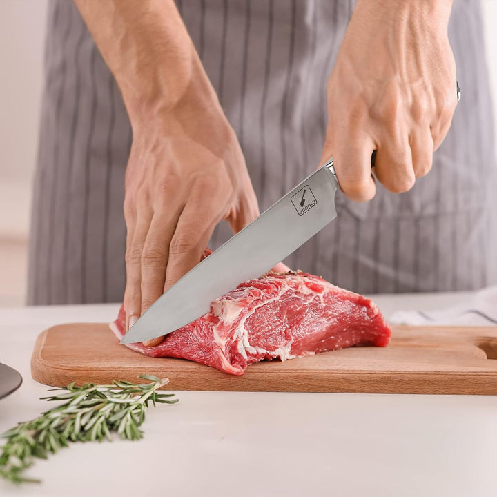 Kochmesser-imarku 20cm Profi Küchenmesser Chef Messer Allzweckmesser aus Carbon-Edelstahl, Ultrascha