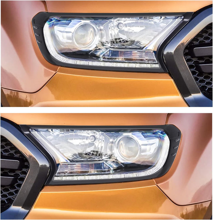 JHCHAN Scheinwerfer Rücklichtabdeckung für Ford Ranger Wildtrak Raptor T7 T8 2015-2022 XL XLT Limite