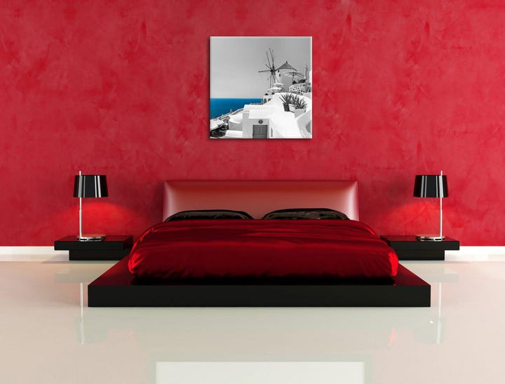 Pixxprint Club Kalimera Kriti in Kreta als Leinwandbild/Grösse: 70x70 cm/Wandbild/Kunstdruck/fertig