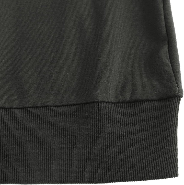 DOTIN Damen Sweatkleid Langarm Sweatshirt Pulloverkleid Herbst Hoodie Kleider Lässiges Jumper Tops M