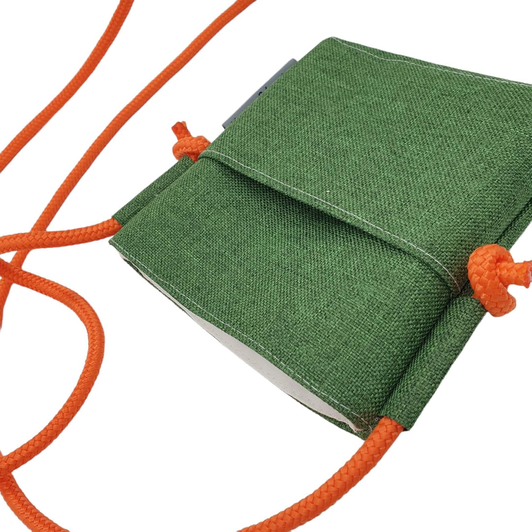 Hunde-Leckerli-Beutel zum Umhängen mit Magnet und Extrafach aus Canvas- GRÜN-