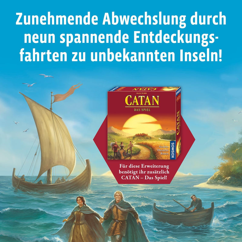 KOSMOS 682705 CATAN - Seefahrer, Erweiterung zu CATAN - Das Spiel, Brettspiel für 3-4 Personen ab 10