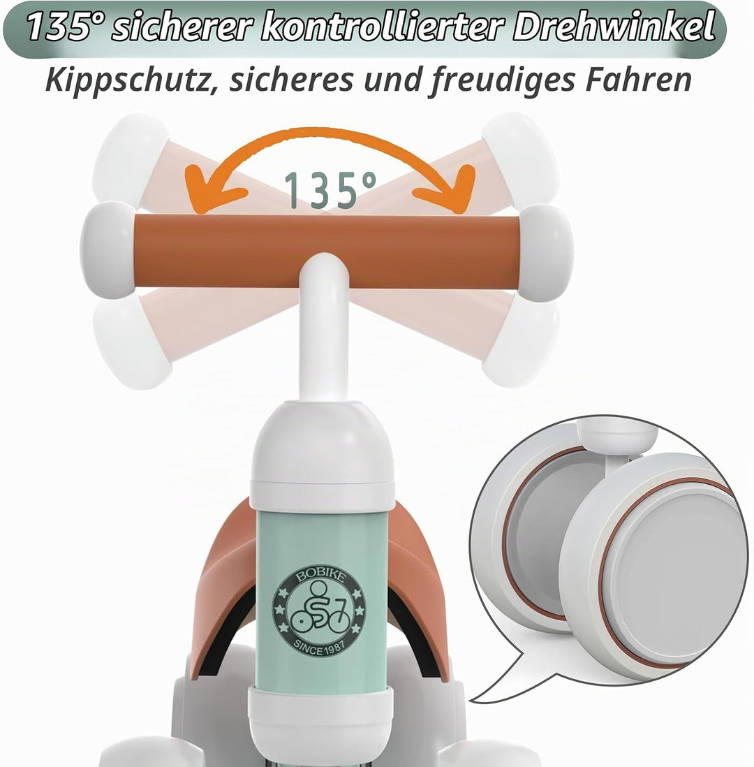 MHCYLION Kinder Laufrad ab 1 Jahr Balance Lauflernrad Spielzeug mit 4 Räder für 10-24 Monate Baby, E